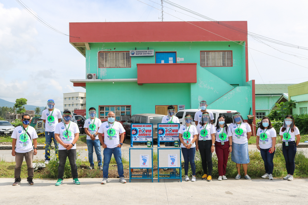 Foot-operated handwash stations donated by SCWD and partners.