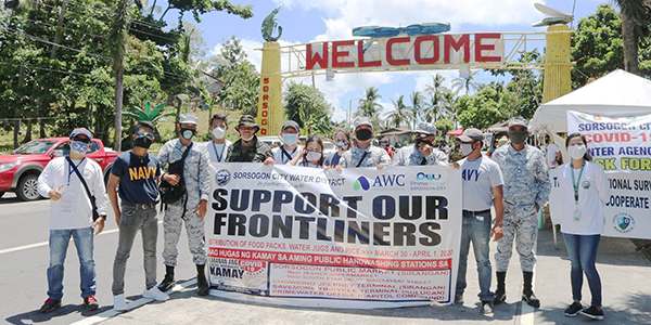 SCWD COVID-19 Outreach Activity group picture at Brgy. Salvacion -West.